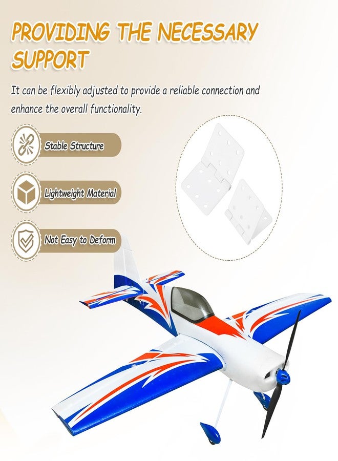 MECCANIXITY 10Pcs Small Pinned Nylon Plastic Hinges 1.1" x 0.6" RC Plane Parts for Wing Model Crafts Accessories - Image 3